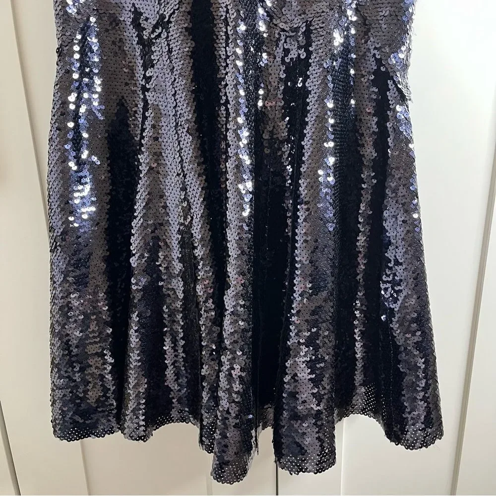 Free People Black Sequin Mini Dress - Picture 9 of 16